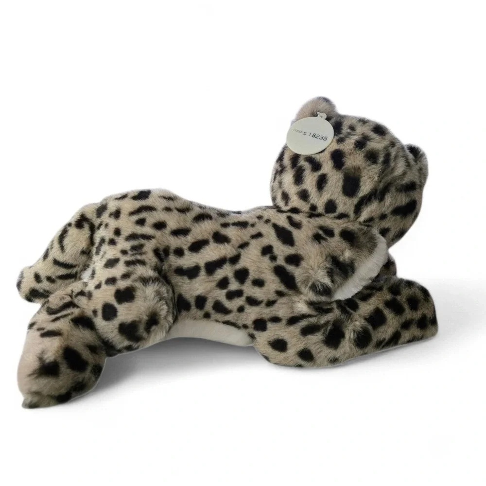 Chrisha Playful Plush Leopard Cub Spotted Stuffed Animal 18235 Korea‎ Tan Black